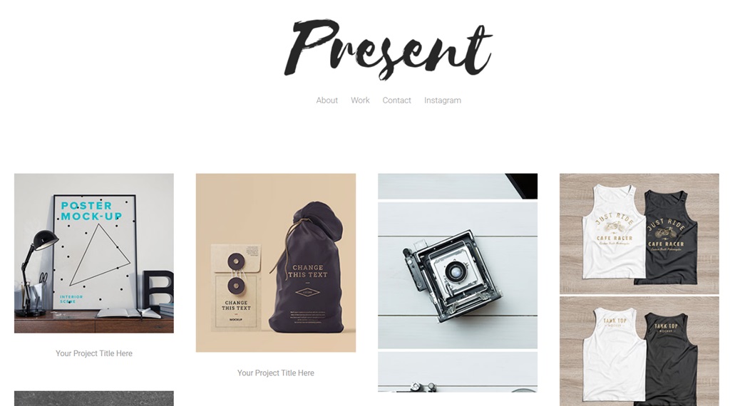 personal portfolio Landing page with simple gallery portfolio listing and CMS xtheweb